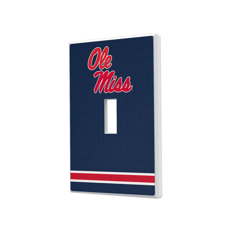 University of Mississippi Rebels Stripe Hidden-Screw Light Switch Plate