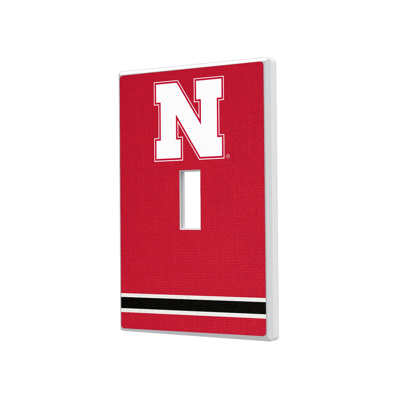 University of Nebraska Huskers Block N Stripe Hidden-Screw Light Switch Plate