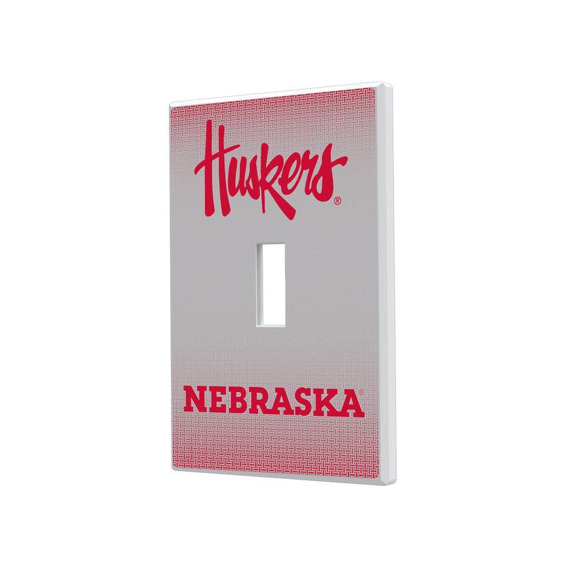 University of Nebraska Huskers Linen Hidden-Screw Light Switch Plate