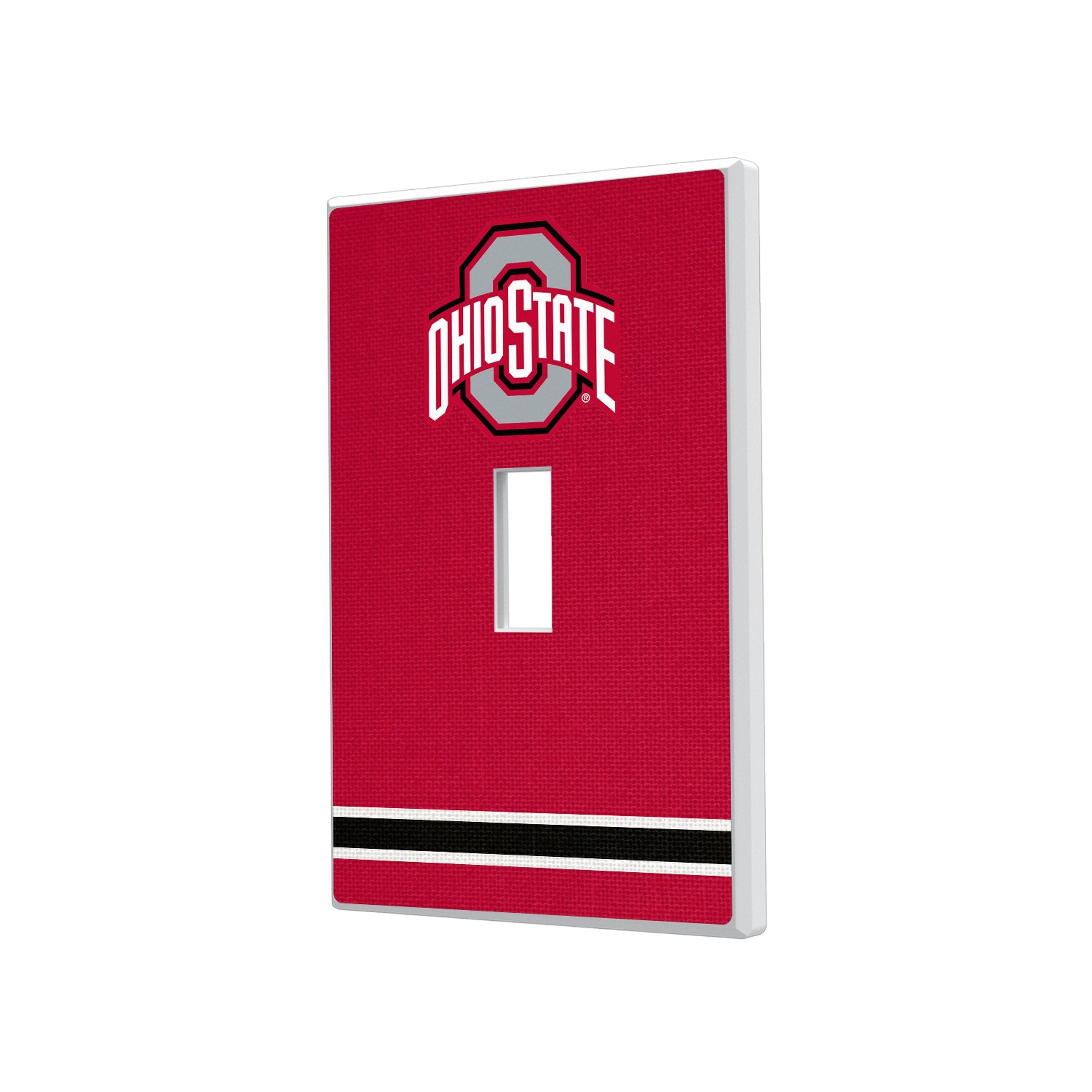 Ohio State University Buckeyes Stripe Hidden-Screw Light Switch Plate