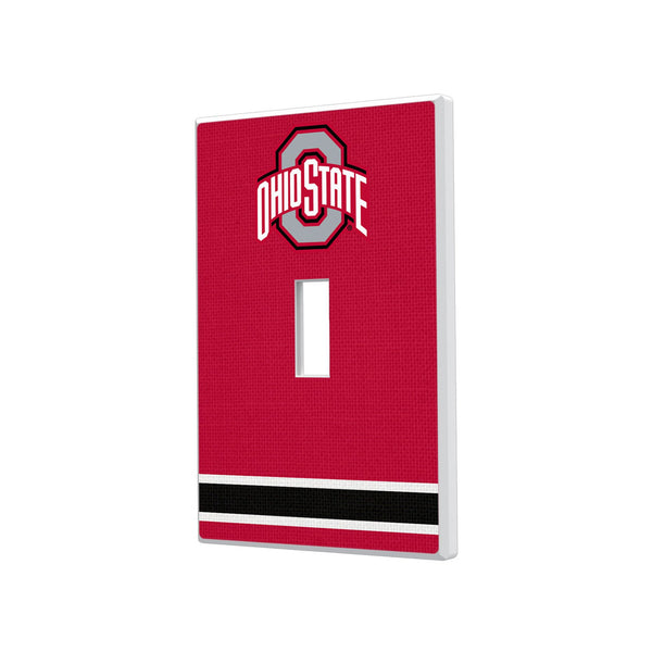 Ohio State University Buckeyes Stripe Hidden-Screw Light Switch Plate