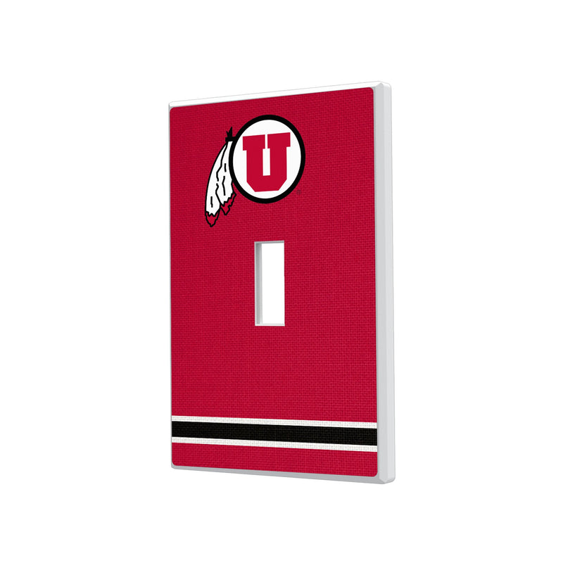University of Utah Utes Stripe Hidden-Screw Light Switch Plate
