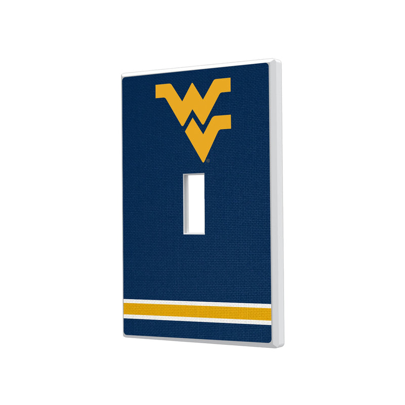 West Virginia University Mountaineers Stripe Hidden-Screw Light Switch Plate