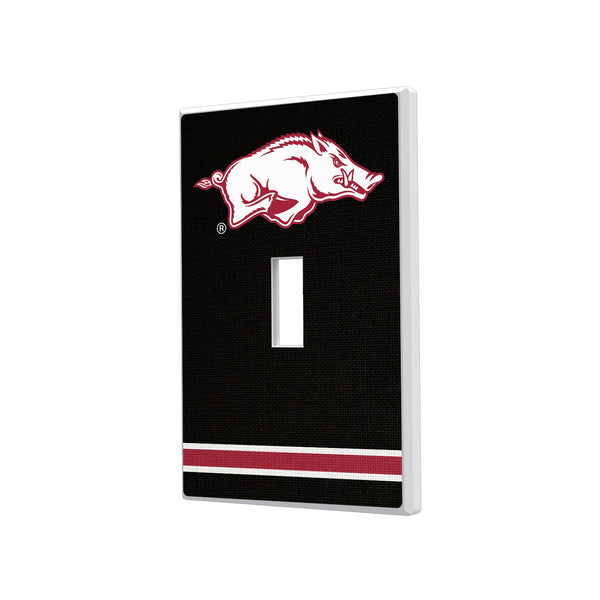 University of Arkansas Fayetteville Razorbacks Stripe Hidden-Screw Light Switch Plate