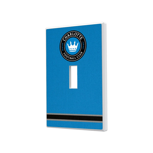 Charlotte FC Stripe Hidden-Screw Light Switch Plate