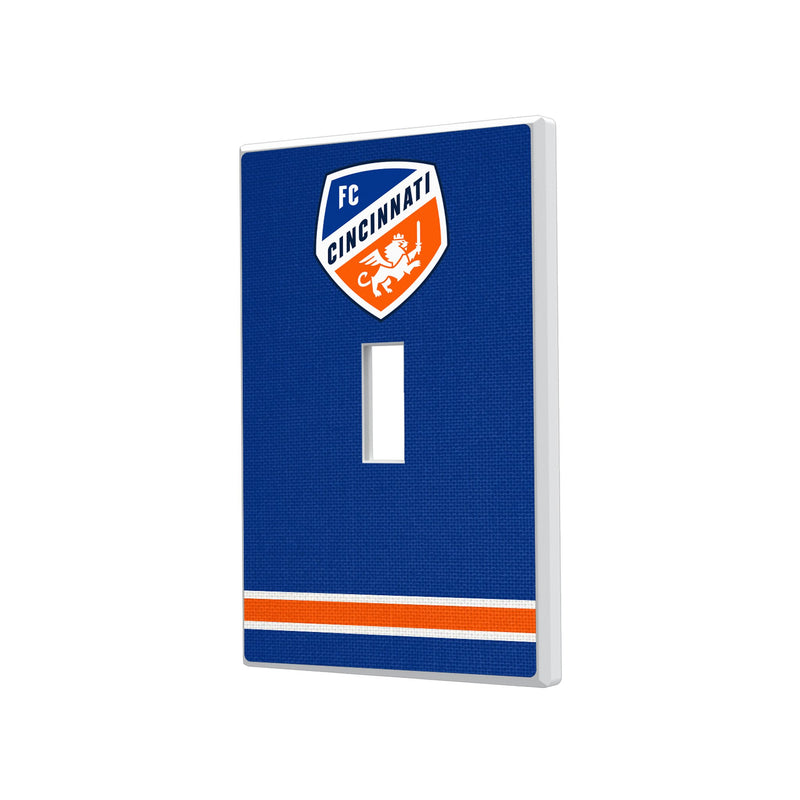 FC Cincinnati Stripe Hidden-Screw Light Switch Plate