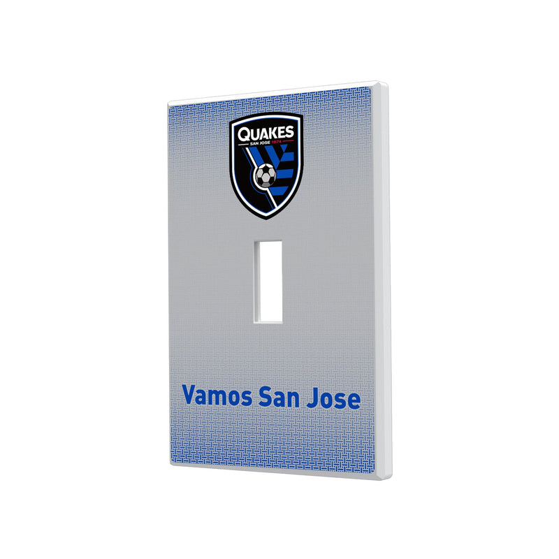 San Jose Earthquakes   Linen Hidden-Screw Light Switch Plate