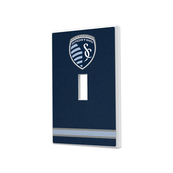 Sporting Kansas City Stripe Hidden-Screw Light Switch Plate