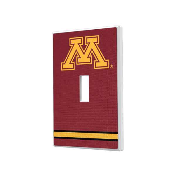 University of Minnesota Golden Gophers Stripe Hidden-Screw Light Switch Plate