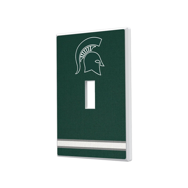 Michigan State University Spartans Stripe Hidden-Screw Light Switch Plate