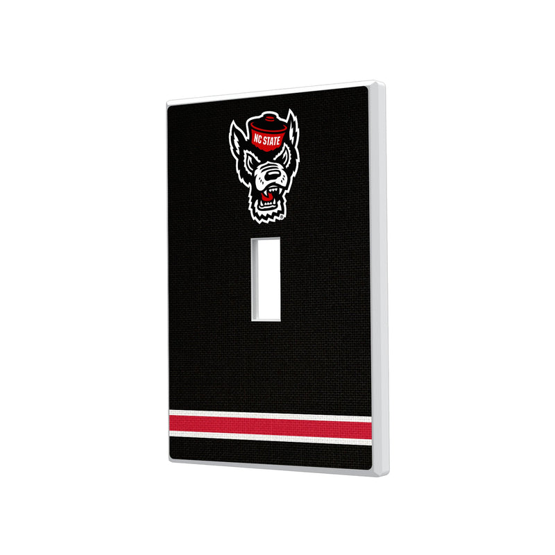 North Carolina State University Wolfpack Stripe Hidden-Screw Light Switch Plate