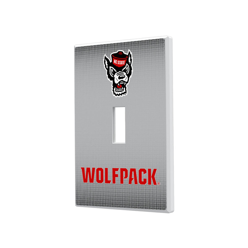 North Carolina State Wolfpack Linen Hidden-Screw Light Switch Plate