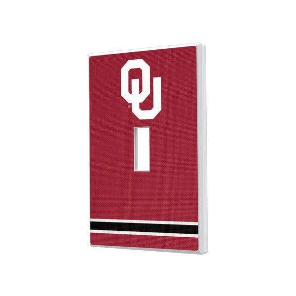 University of Oklahoma Sooners Stripe Hidden-Screw Light Switch Plate