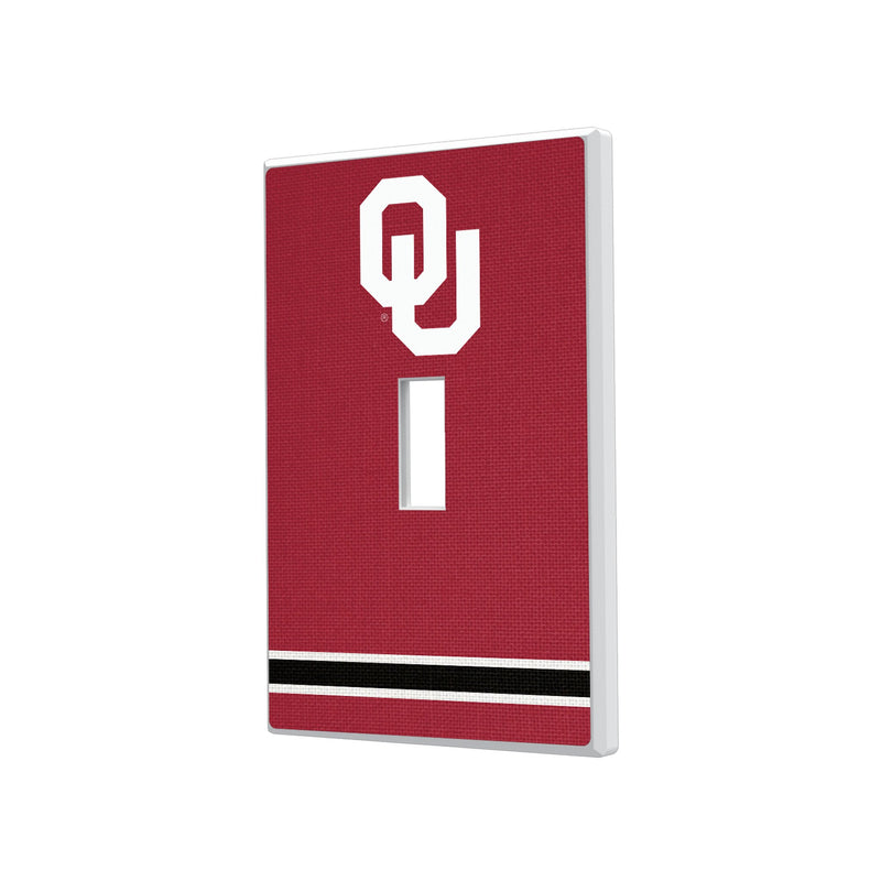 University of Oklahoma Sooners Stripe Hidden-Screw Light Switch Plate