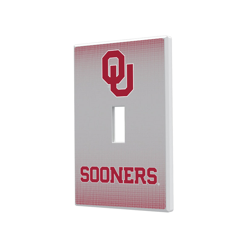 Oklahoma Sooners Linen Hidden-Screw Light Switch Plate