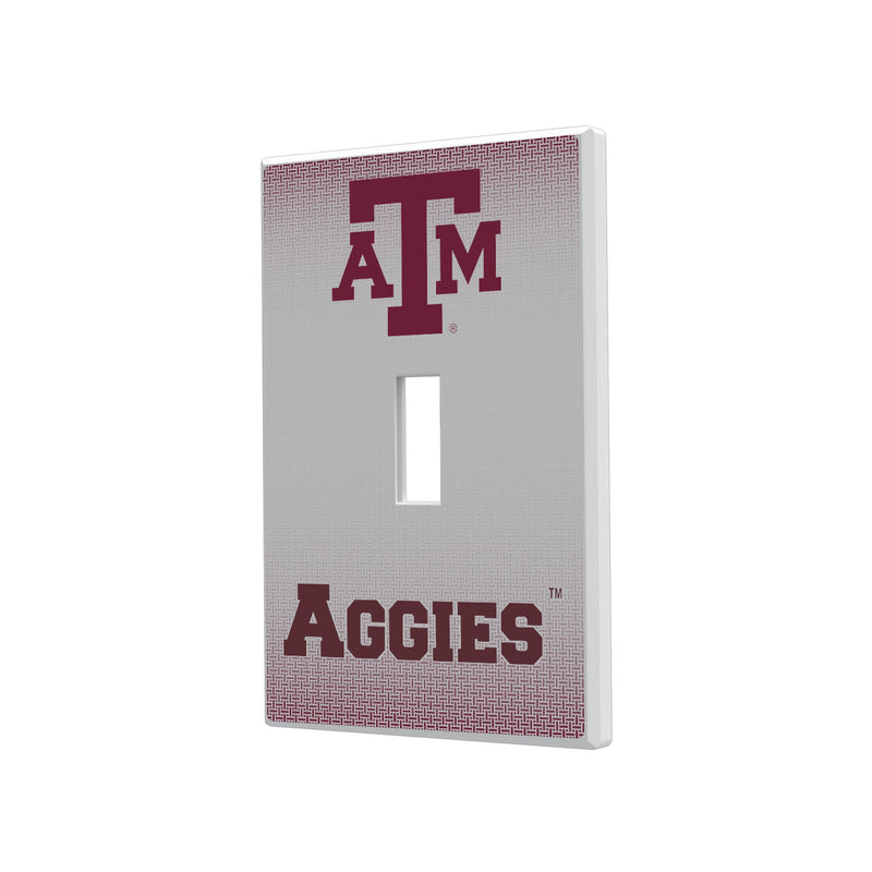 Texas A&M Aggies Linen Hidden-Screw Light Switch Plate