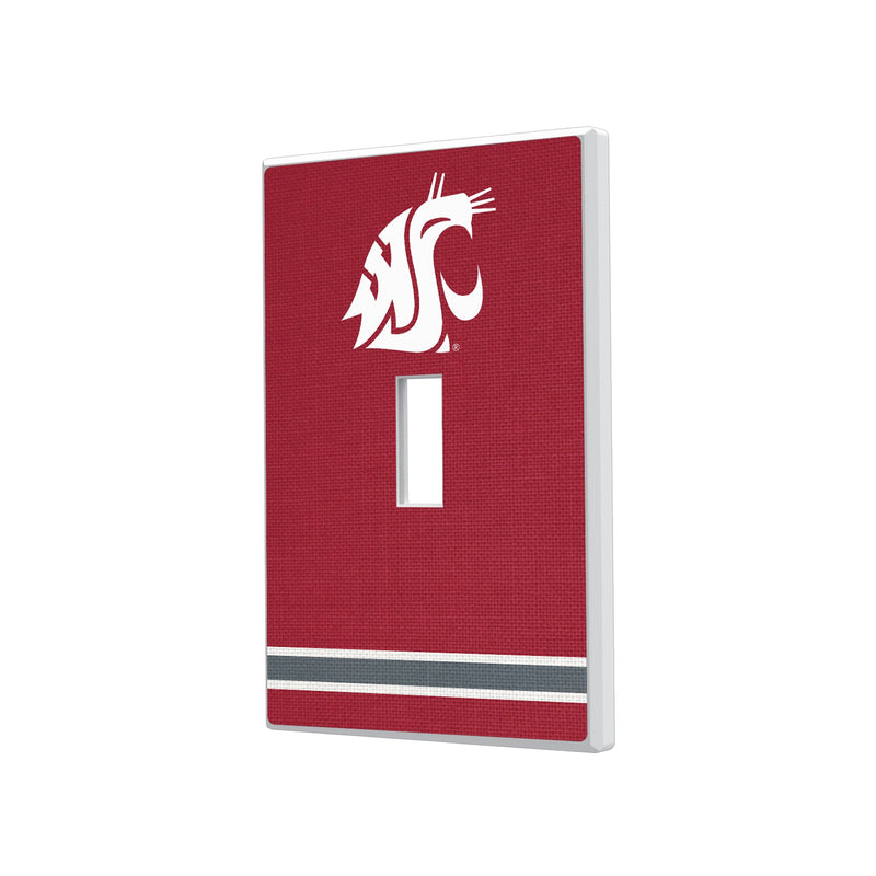 Washington State University Cougars Stripe Hidden-Screw Light Switch Plate