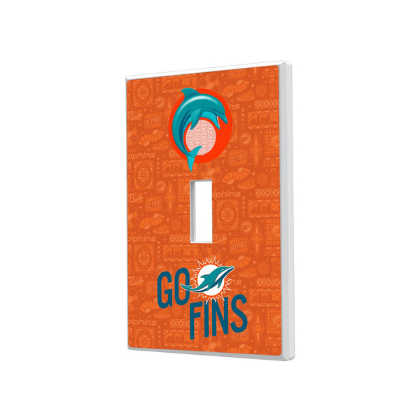 Miami Dolphins 2024 Illustrated Limited Edition Hidden-Screw Light Switch Plate