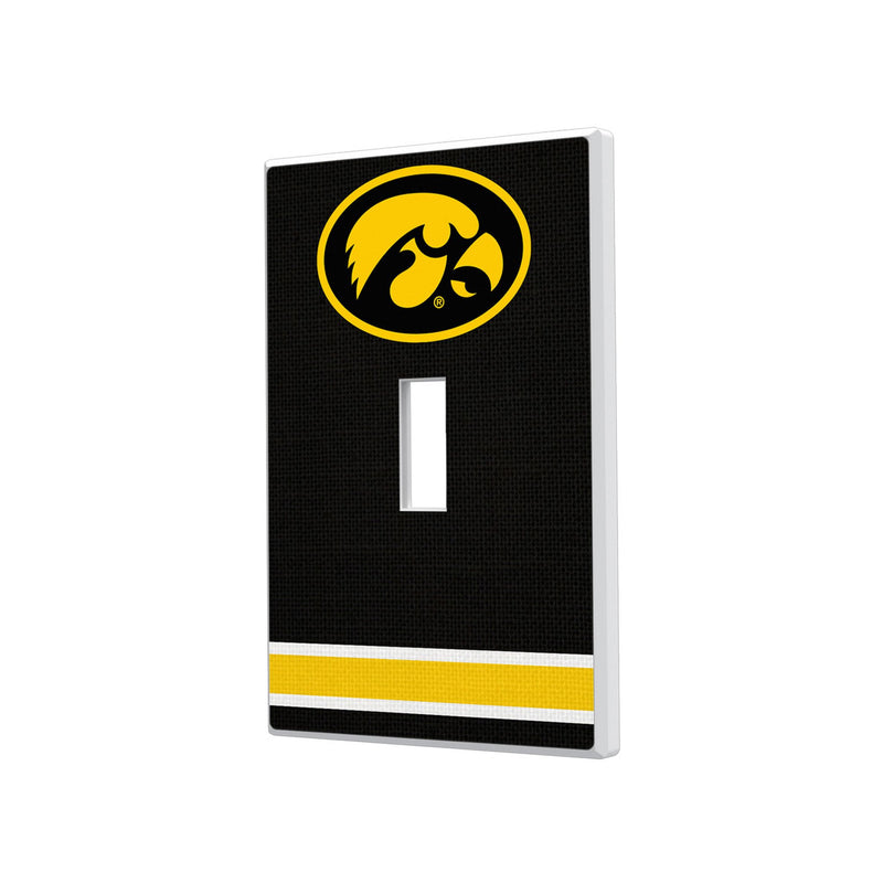 University of Iowa Hawkeyes Stripe Hidden-Screw Light Switch Plate