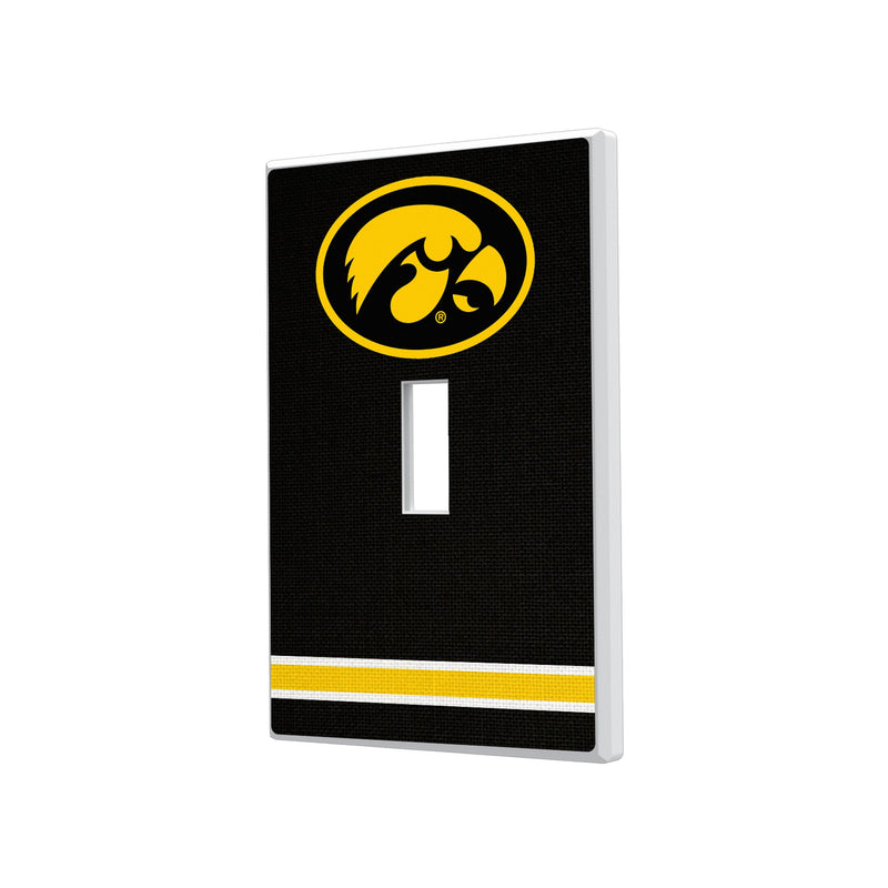 University of Iowa Hawkeyes Stripe Hidden-Screw Light Switch Plate
