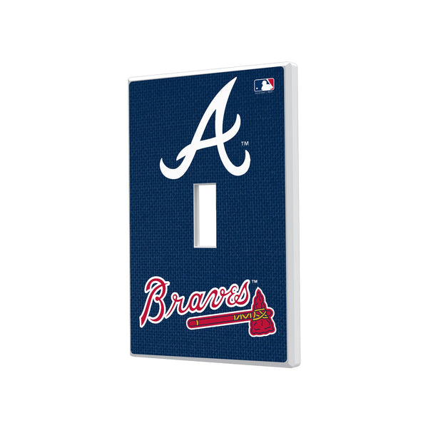 Atlanta Braves Solid Hidden-Screw Light Switch Plate