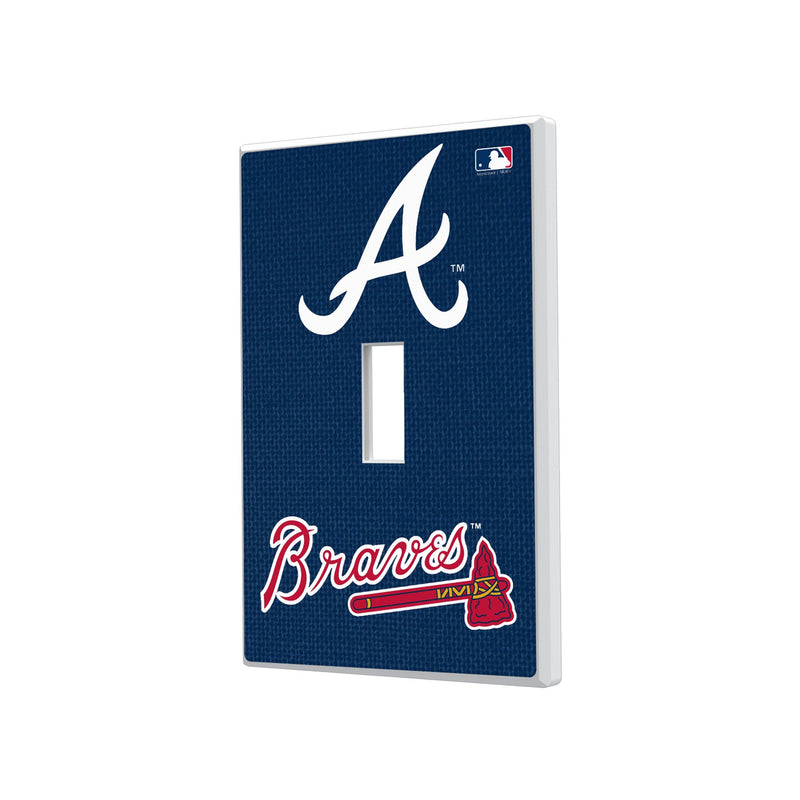 Atlanta Braves Solid Hidden-Screw Light Switch Plate