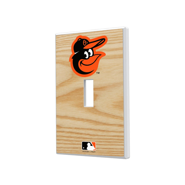 Baltimore Orioles Baseball Bat Hidden-Screw Light Switch Plate