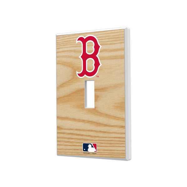 Boston Red Sox Baseball Bat Hidden-Screw Light Switch Plate