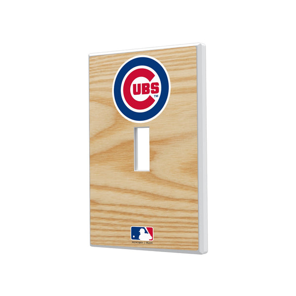 Chicago Cubs Baseball Bat Hidden-Screw Light Switch Plate