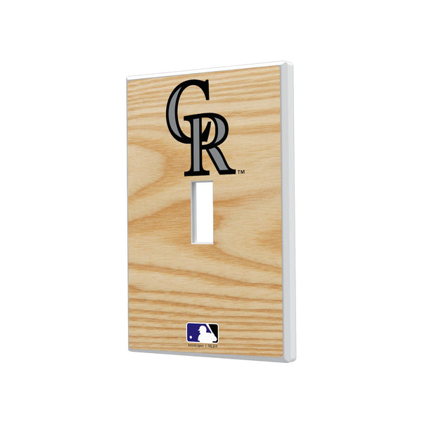 Colorado Rockies Baseball Bat Hidden-Screw Light Switch Plate