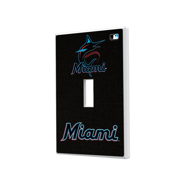 Miami Marlins Solid Hidden-Screw Light Switch Plate