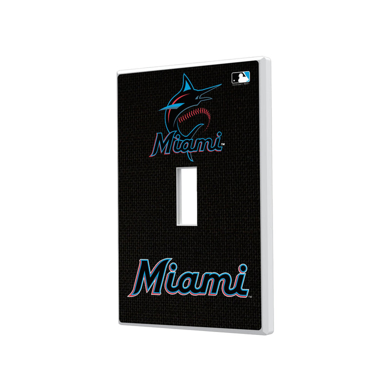 Miami Marlins Solid Hidden-Screw Light Switch Plate