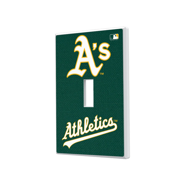 Oakland Athletics Solid Hidden-Screw Light Switch Plate
