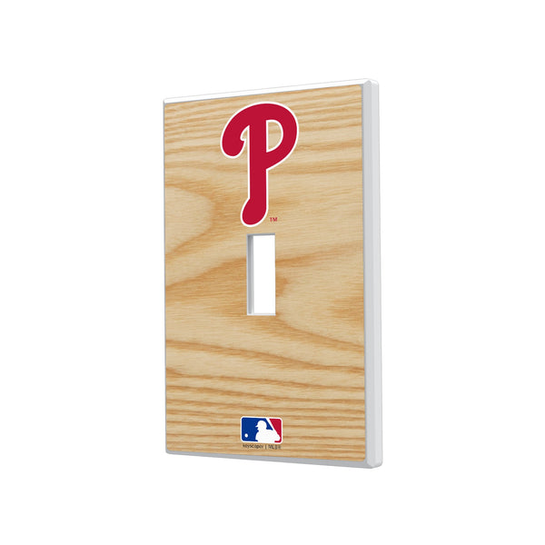 Philadelphia Phillies Baseball Bat Hidden-Screw Light Switch Plate
