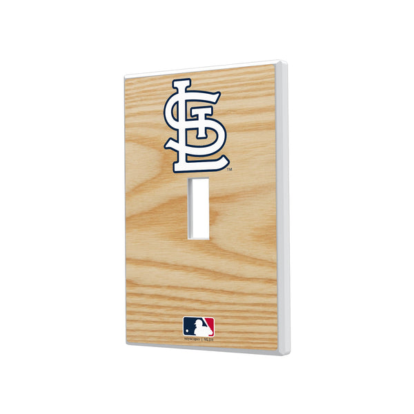 St Louis Cardinals Baseball Bat Hidden-Screw Light Switch Plate