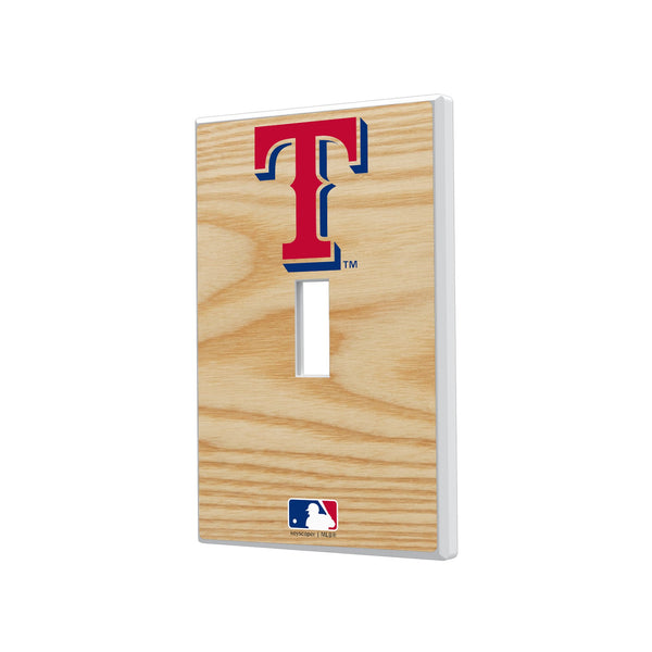 Texas Rangers Baseball Bat Hidden-Screw Light Switch Plate