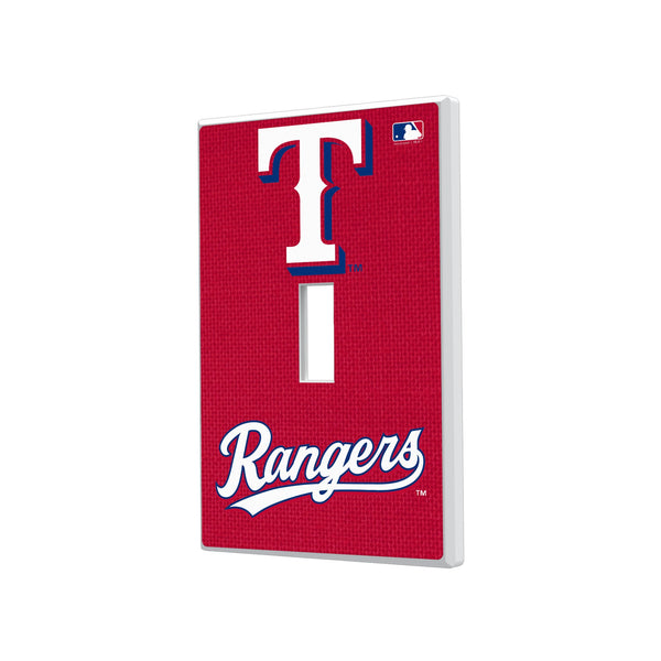 Texas Rangers Solid Hidden-Screw Light Switch Plate
