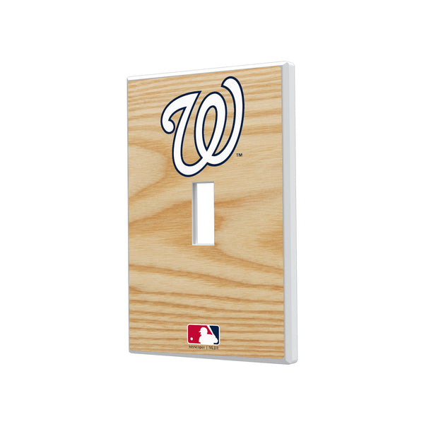 Washington Nationals Baseball Bat Hidden-Screw Light Switch Plate