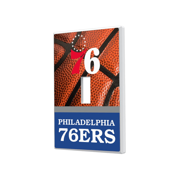 Philadelphia 76ers Basketball Hidden-Screw Light Switch Plate