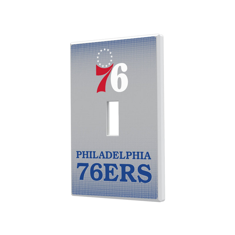 Philadelphia 76ers Linen Hidden-Screw Light Switch Plate