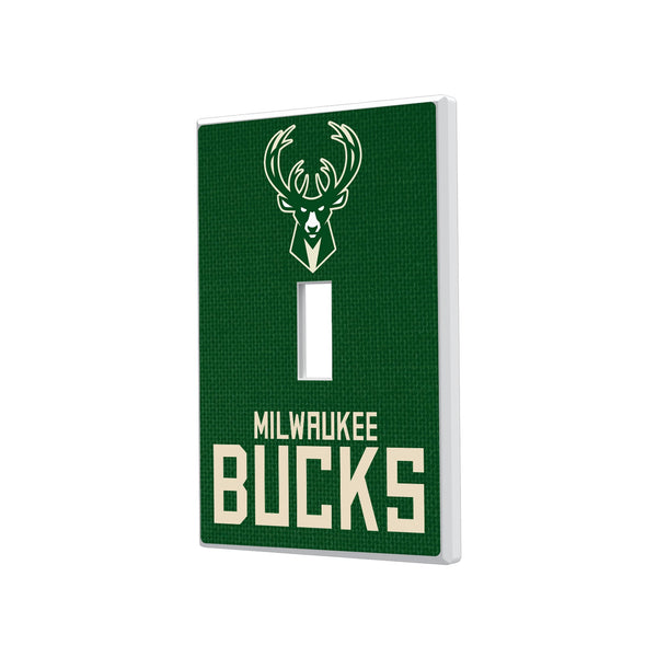Milwaukee Bucks Solid Hidden-Screw Light Switch Plate