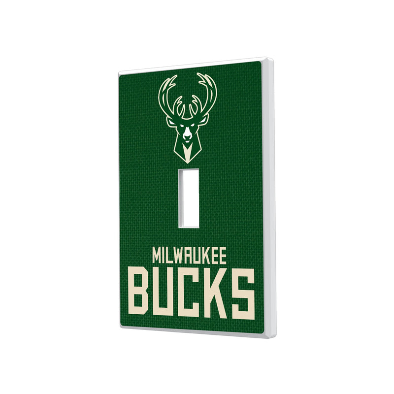 Milwaukee Bucks Solid Hidden-Screw Light Switch Plate