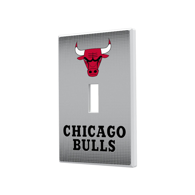 Chicago Bulls Linen Hidden-Screw Light Switch Plate