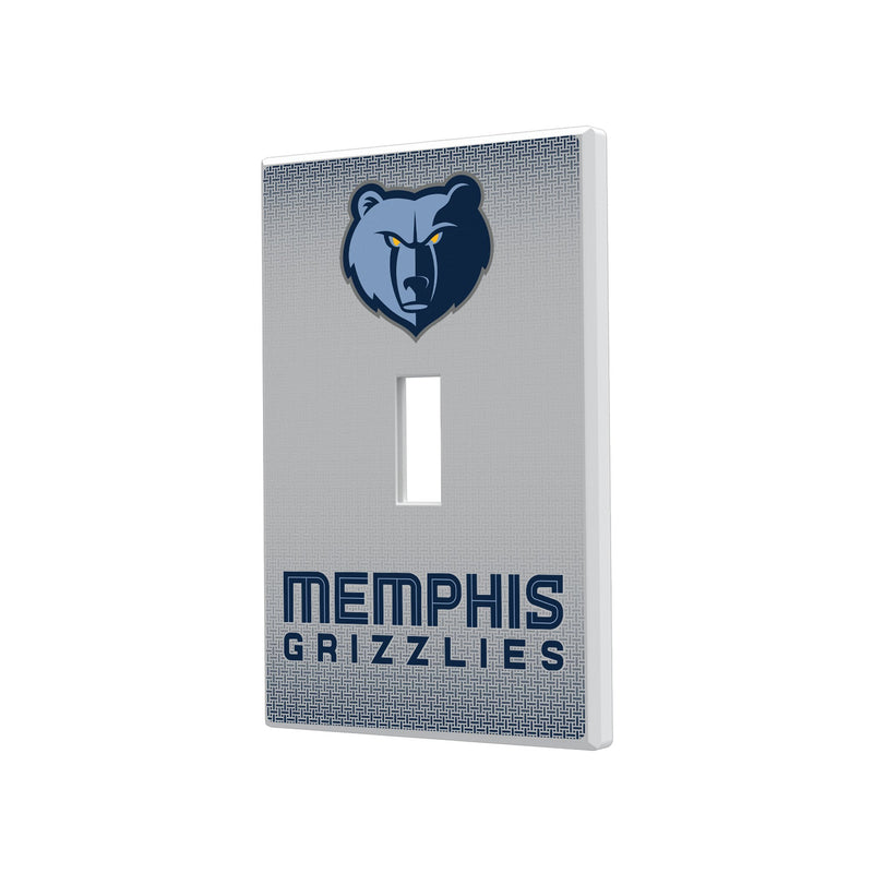 Memphis Grizzlies Linen Hidden-Screw Light Switch Plate