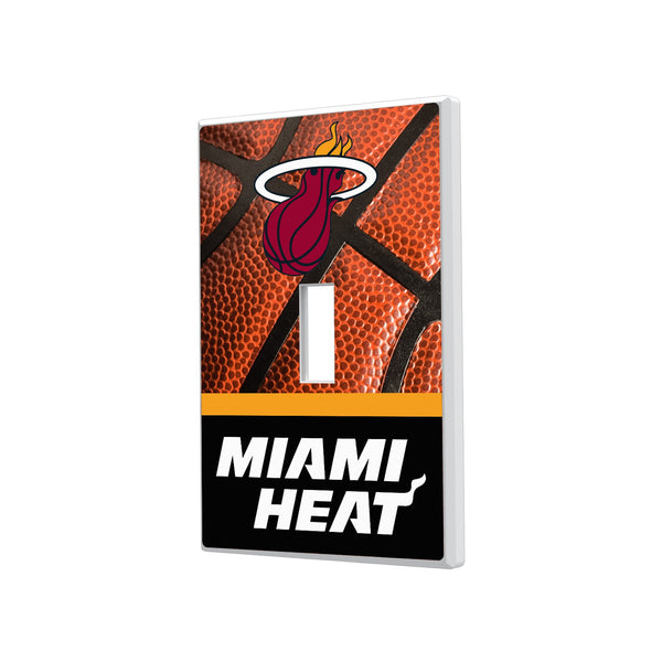 Miami Heat Basketball Hidden-Screw Light Switch Plate