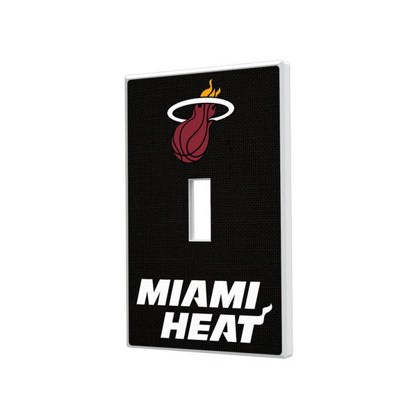 Miami Heat Solid Hidden-Screw Light Switch Plate