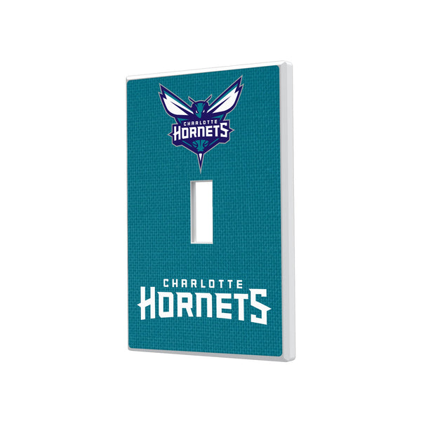 Charlotte Hornets Solid Hidden-Screw Light Switch Plate