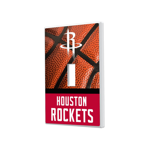 Houston Rockets Basketball Hidden-Screw Light Switch Plate