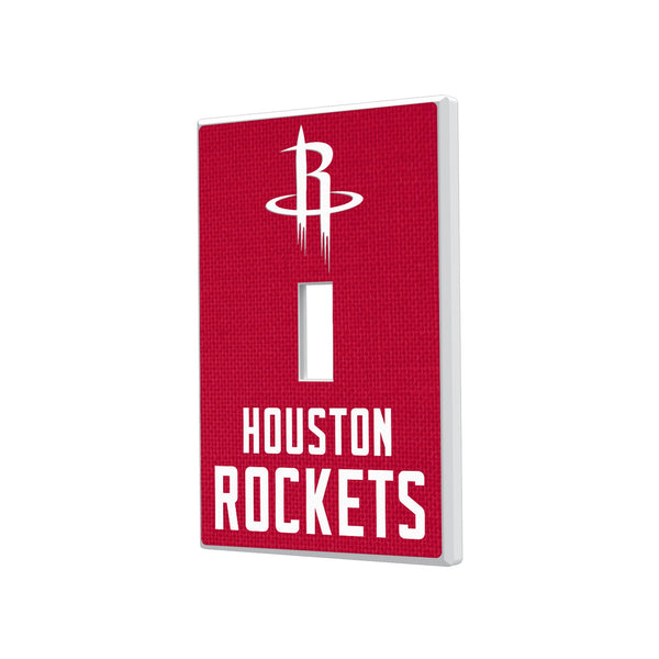 Houston Rockets Solid Hidden-Screw Light Switch Plate