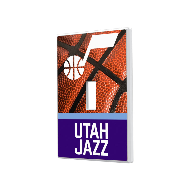 Utah Jazz Basketball Hidden-Screw Light Switch Plate